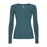 Camiseta para mujer de algodón en manga larga 160 g/m2 Roly Direct Extreme color azul grisáceo segunda vista