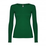 Camiseta para mujer de algodón en manga larga 160 g/m2 Roly Direct Extreme color verde botella segunda vista