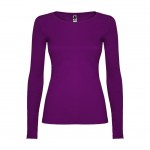 Camiseta para mujer de algodón en manga larga 160 g/m2 Roly Direct Extreme color violeta segunda vista