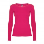 Camiseta para mujer de algodón en manga larga 160 g/m2 Roly Direct Extreme color rosa segunda vista