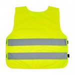 Chaleco alta visibilidad infantil 7 a 12 años con cierre velcro RFX™ color amarillo fluorescente segunda vista trasera