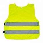 Chaleco alta visibilidad infantil 7 a 12 años con cierre velcro RFX™ color amarillo fluorescente segunda vista frontal