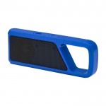 Altavoz pequeño con clip color azul real