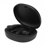 Auriculares con botón de control color negro tercera vista