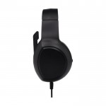 Auriculares gaming de sonido premium con cable y micrófono color negro segunda vista lateral