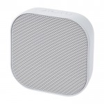 Mini altavoz de plástico reciclado con controles de música 3W color blanco