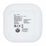 Mini altavoz de plástico reciclado con controles de música 3W color blanco segunda vista trasera