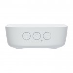 Mini altavoz de plástico reciclado con controles de música 3W color blanco vista detalle 1