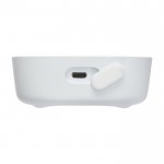 Mini altavoz de plástico reciclado con controles de música 3W color blanco vista detalle 2