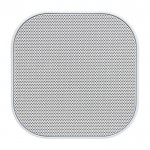 Mini altavoz de plástico reciclado con controles de música 3W color blanco segunda vista frontal