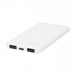 Powerbank ligero y fino con dos salidas de carga 4.000 mAh color blanco