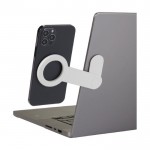 Soporte de móvil para PC de plástico reciclado con adhesivo e imán color gris segunda vista
