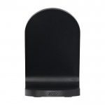 Soporte de carga inalámbrico de plástico reciclado para móviles color negro segunda vista trasera