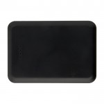 Batería externa de plástico reciclado delgada y elegante 5.000 mAh color negro segunda vista frontal