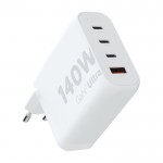 Enchufe cargador con 4 puertos y potencia máxima 140W color blanco