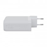Enchufe cargador con 4 puertos y potencia máxima 140W color blanco segunda vista trasera