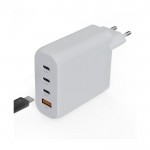 Enchufe cargador con 4 puertos y potencia máxima 140W color blanco vista detalle 1