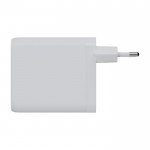 Enchufe cargador con 4 puertos y potencia máxima 140W color blanco vista lateral