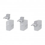 Enchufe cargador de 67W con variantes para UE, UK y EEUU color blanco quinta vista