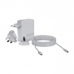 Cargador de viaje ultrafino con 4 puertos y para varias regiones 240W color blanco tercera vista