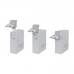 Cargador de viaje ultrafino con 4 puertos y para varias regiones 240W color blanco cuarta vista
