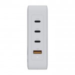Cargador de viaje ultrafino con 4 puertos y para varias regiones 240W color blanco segunda vista frontal