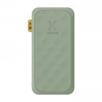 Batería externa con diseño agujereado y carga rápida 10.000 mAh color verde pistacho segunda vista frontal
