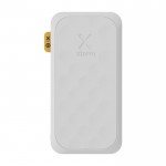 Powerbank de plástico reciclado con varias conexiones 20.000 mAh color blanco segunda vista frontal