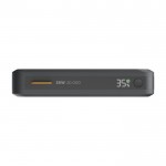 Powerbank de plástico reciclado con varias conexiones 20.000 mAh color negro vista detalle 3