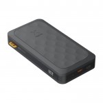 Batería externa de plástico reciclado con varios puertos 45.000 mAh color negro tercera vista