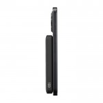 Powerbank inalámbrico magnético para móvil con potencia de 5.000 mAh color negro vista lateral