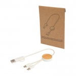 Cable de sincronización de datos y carga rápida con bambú 27W color blanco