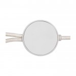 Cable de plástico reciclado y sincronización de datos 27W 5 en 1 color blanco tercera vista frontal
