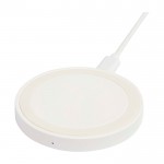 Base de carga inalámbrica con cable 2 en 1 de plástico reciclado 15W color blanco segunda vista