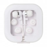 Auriculares cómodos tipo C con caja de plástico reciclado color blanco segunda vista frontal