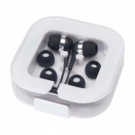 Auriculares cómodos tipo C con caja de plástico reciclado color negro