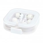 Auriculares tipo C de cable con sonido de alta calidad y micrófono color blanco segunda vista