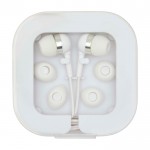 Auriculares tipo C de cable con sonido de alta calidad y micrófono color blanco segunda vista frontal