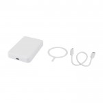 Batería externa inalámbrica magnética de plástico reciclado 5.000 mAh color blanco tercera vista