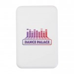 Batería externa inalámbrica magnética de plástico reciclado 5.000 mAh color blanco