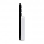 Batería externa inalámbrica magnética de plástico reciclado 5.000 mAh color blanco vista lateral