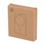 Batería externa inalámbrica magnética de plástico reciclado 5.000 mAh color negro segunda vista con caja