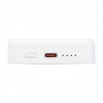 Powerbank inalámbrica magnética de plástico reciclado 10.000 mAh color blanco vista detalle 1
