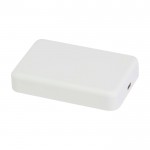 Powerbank inalámbrica magnética de plástico reciclado 10.000 mAh color blanco segunda vista