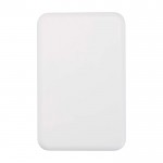 Powerbank inalámbrica magnética de plástico reciclado 10.000 mAh color blanco segunda vista frontal
