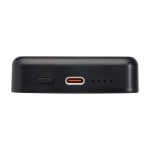 Powerbank inalámbrica magnética de plástico reciclado 10.000 mAh color negro vista detalle 1