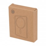 Powerbank inalámbrica magnética de plástico reciclado 10.000 mAh color negro segunda vista con caja