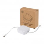 Cable retráctil 5 en 1 de carga rápida y sincronización de datos 100W color blanco