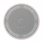 Altavoz inalámbrico de plástico reciclado con micrófono integrado 3W color blanco tercera vista frontal