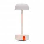Lámpara de mesa recargable y regulable según necesites Kooduu Fokus color blanco tercera vista frontal